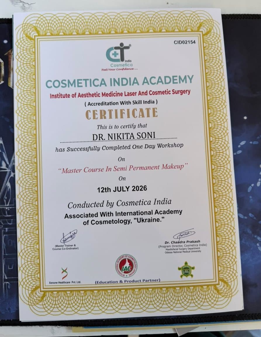 Certificate: Master Course in Semi-Permanent Makeup