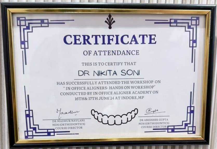 Certificate: In-office aligners — hands-on workshop