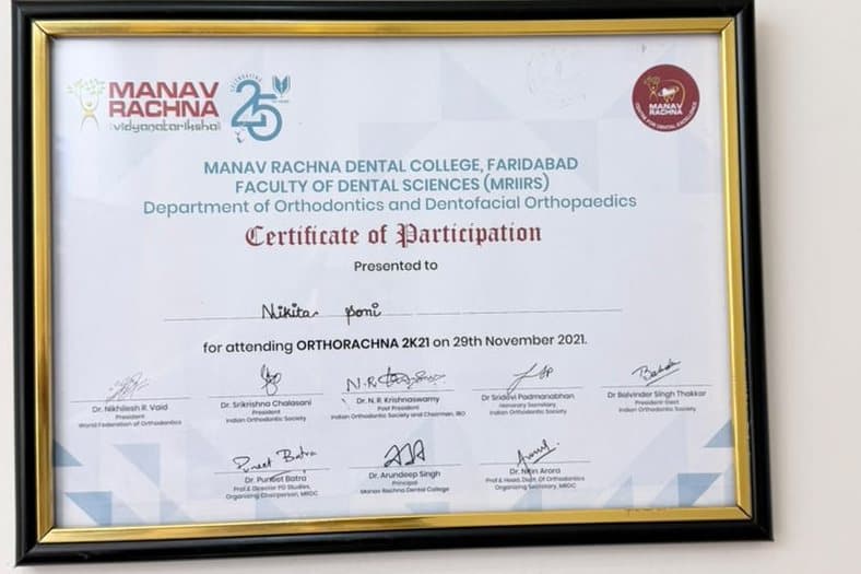 Certificate: Orthorachna 2K21
