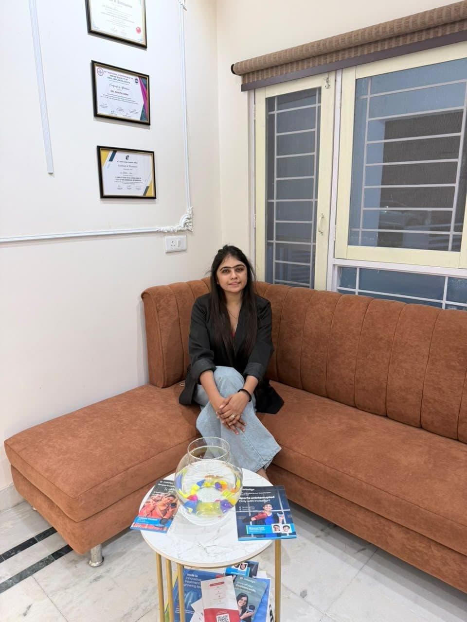 Dr. Nikita Soni in the clinic lounge